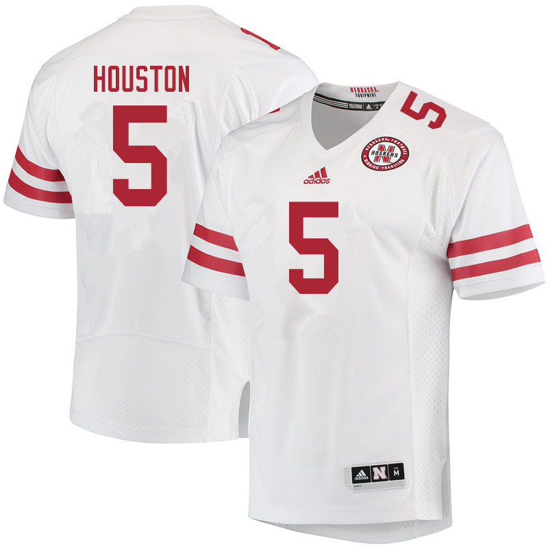 Youth #5 Demariyon Houston Nebraska Cornhuskers College Football Jerseys Sale-White - Click Image to Close